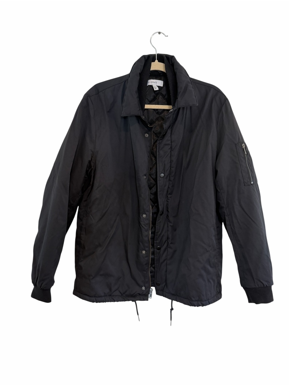 C2 by Calibrate Black Quilted-Liner Bomber Jacket